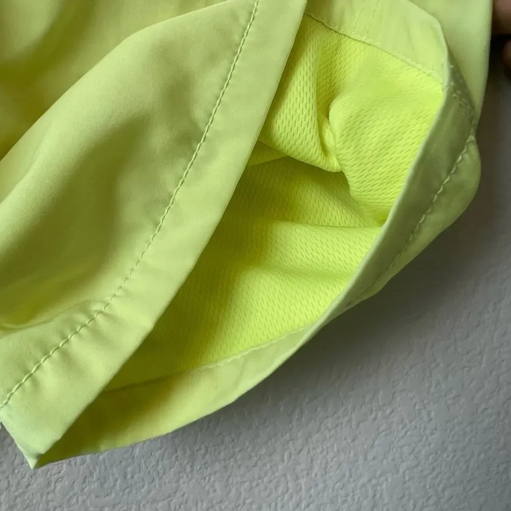 GAP Kids Boys XXXL (18) Quick-Dry Lined Neon Yellow Green Drawstring Shorts